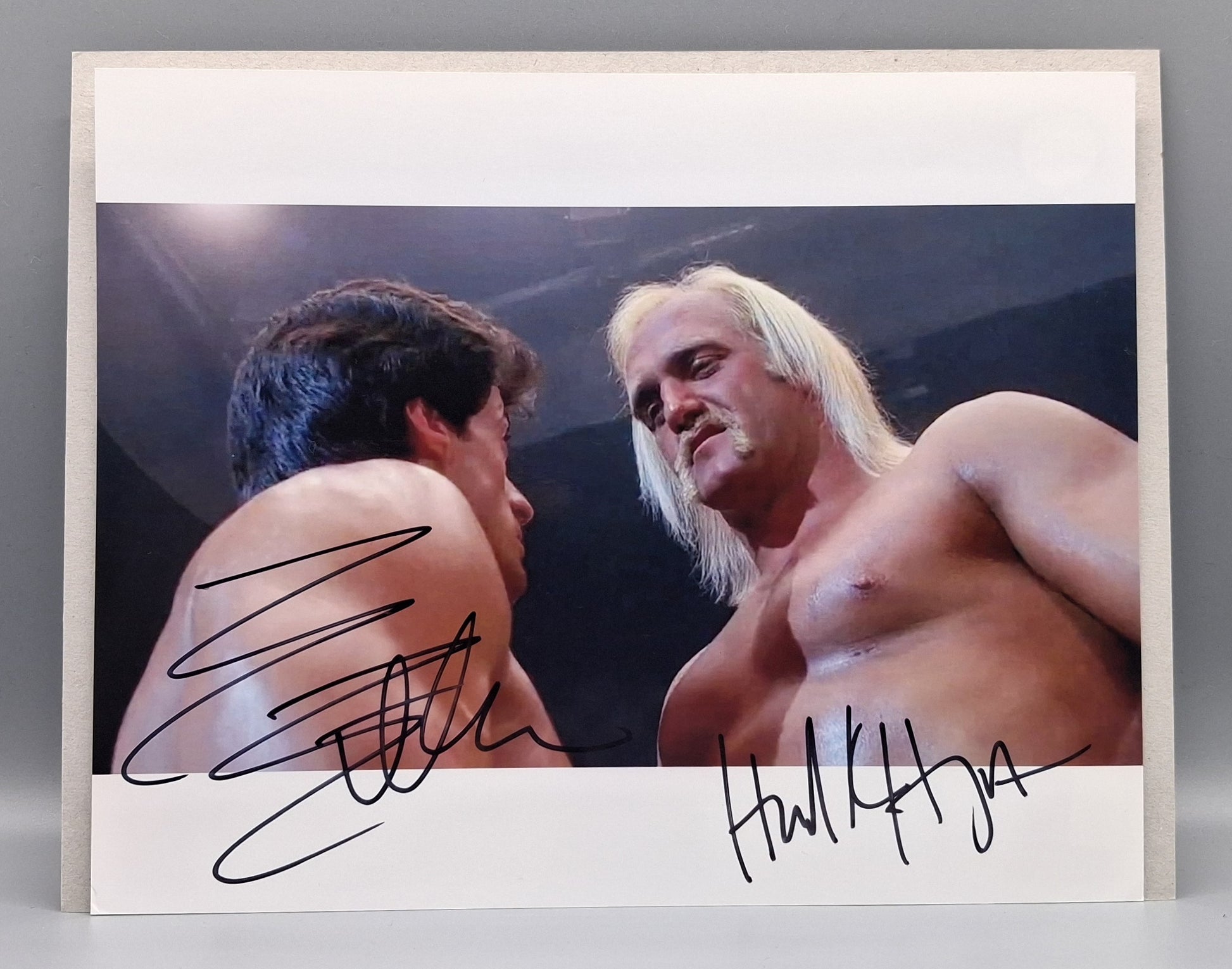 Sylvester Stallone and Hulk Hogan authenticated double signed photo