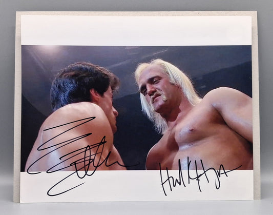 Sylvester Stallone and Hulk Hogan authenticated double signed photo