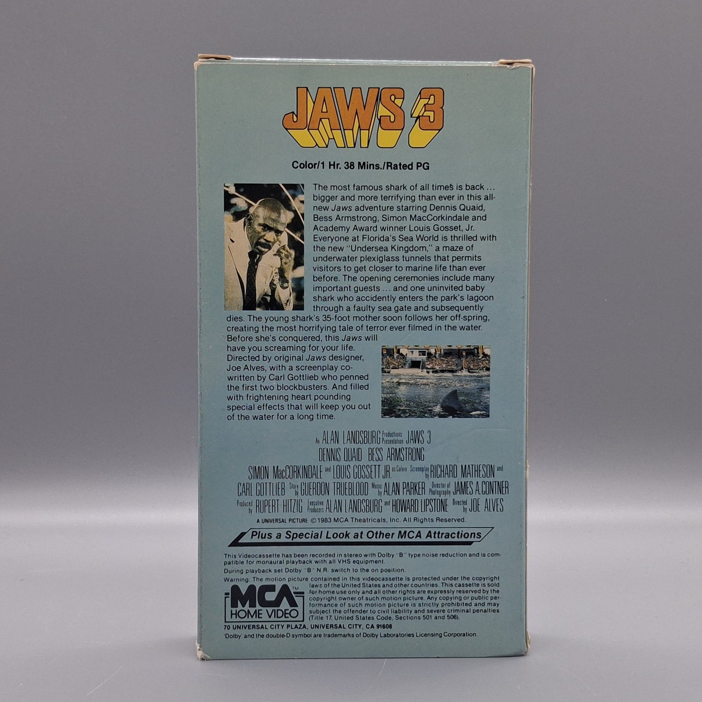 JAWS 3 (1983) used US VHS