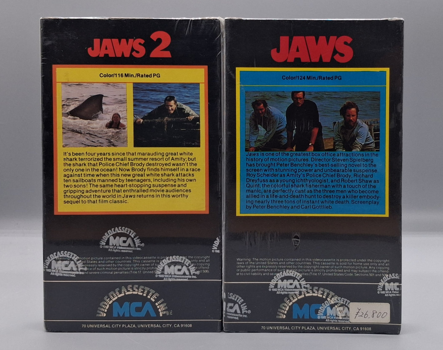Jaws 1 & 2 sealed 2nd print VHS