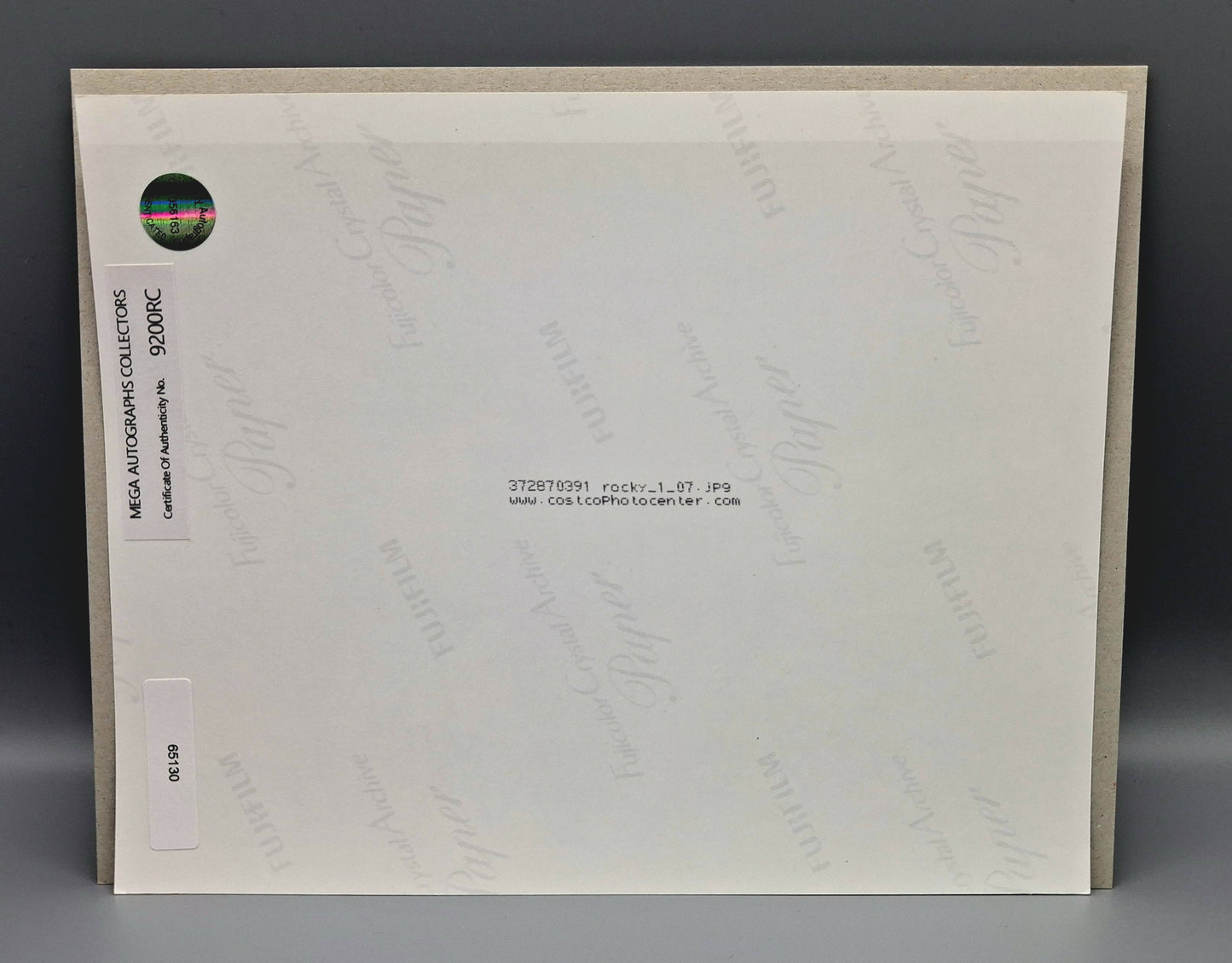 Sylvester Stallone and Talia Shire authenticated double signed photo