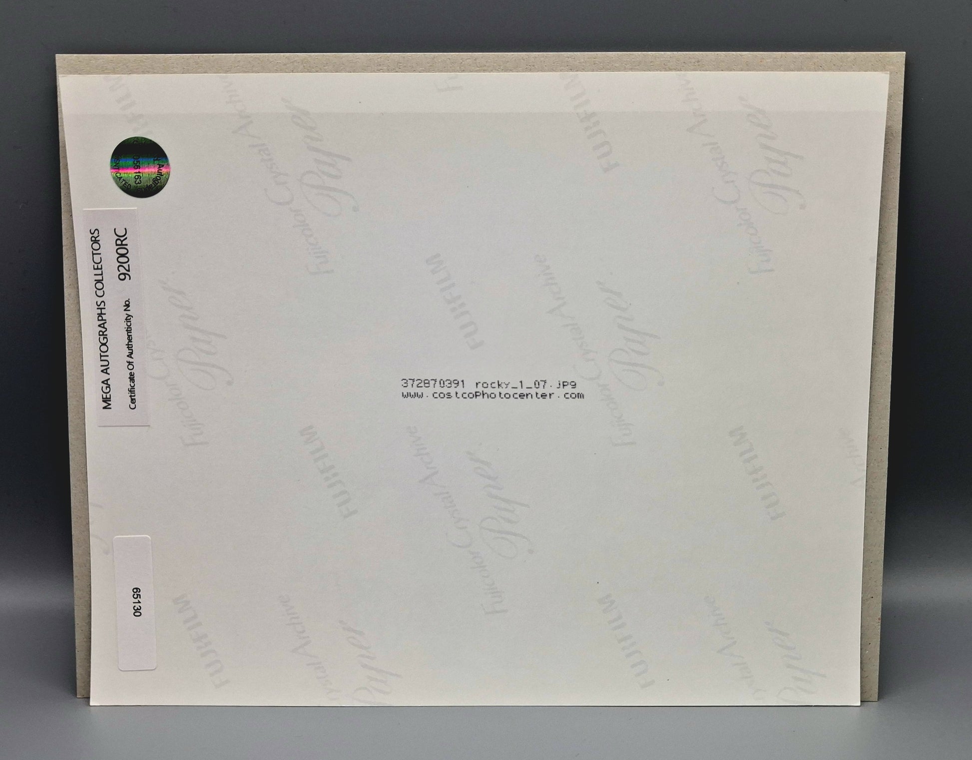 Sylvester Stallone and Talia Shire authenticated double signed photo