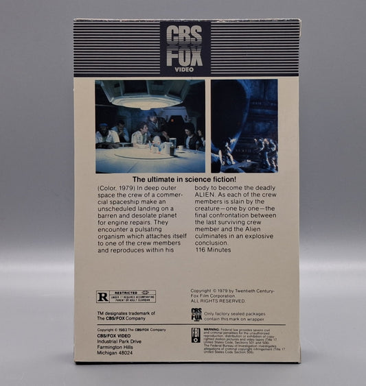1983 Alien drawer box VHS